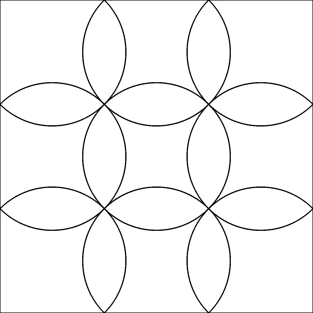 Pattern 167, Fan Leaf barn quilt pattern thumbnail